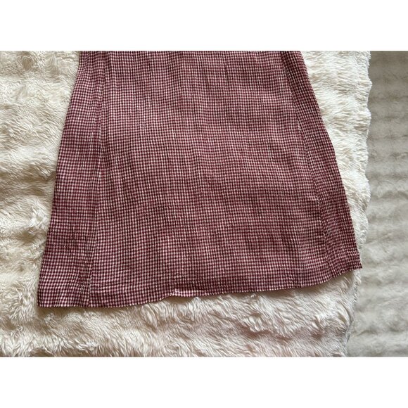 Express Red & White Gingham Dress – Classic Sundress Chic Fit Flirty Summer Styl - Picture 8 of 9